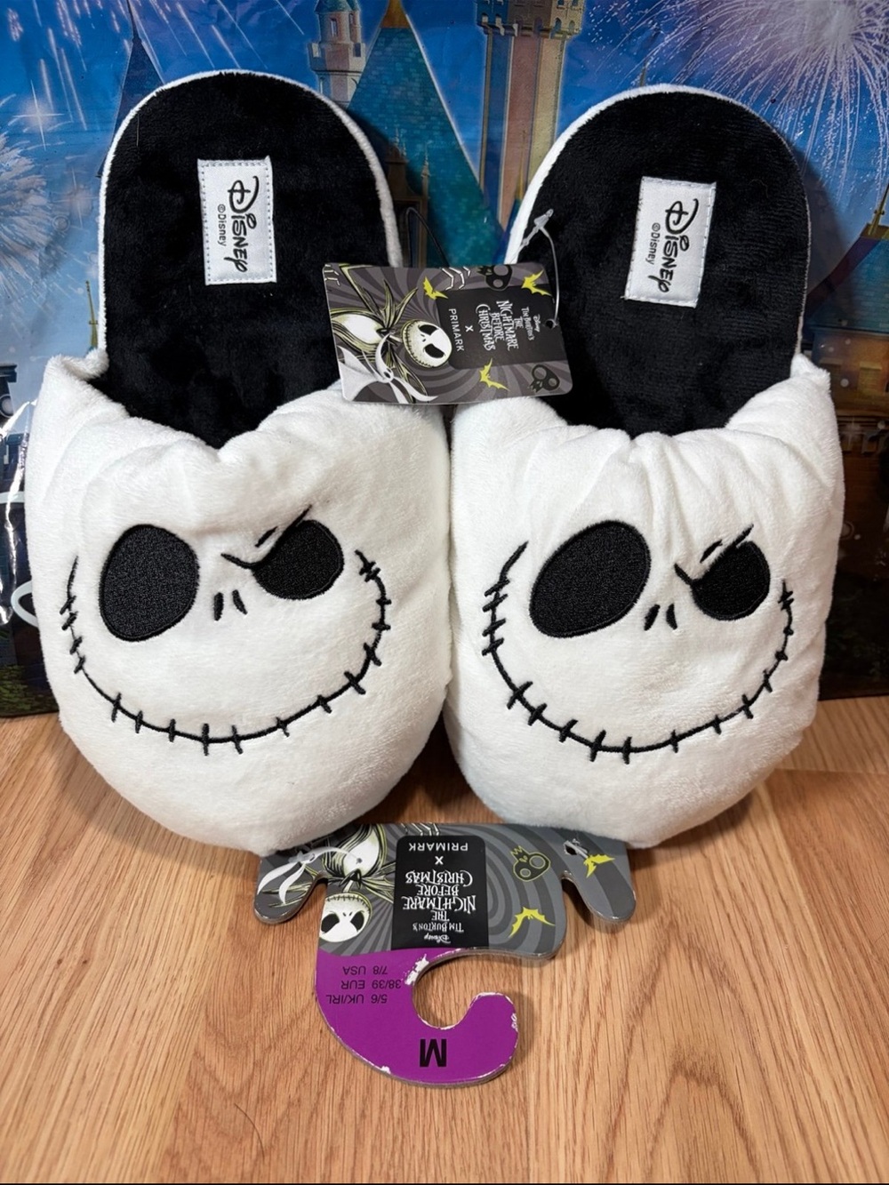Disney Nightmare Before Christmas Jack Skellington Slippers M (7/8) Primark